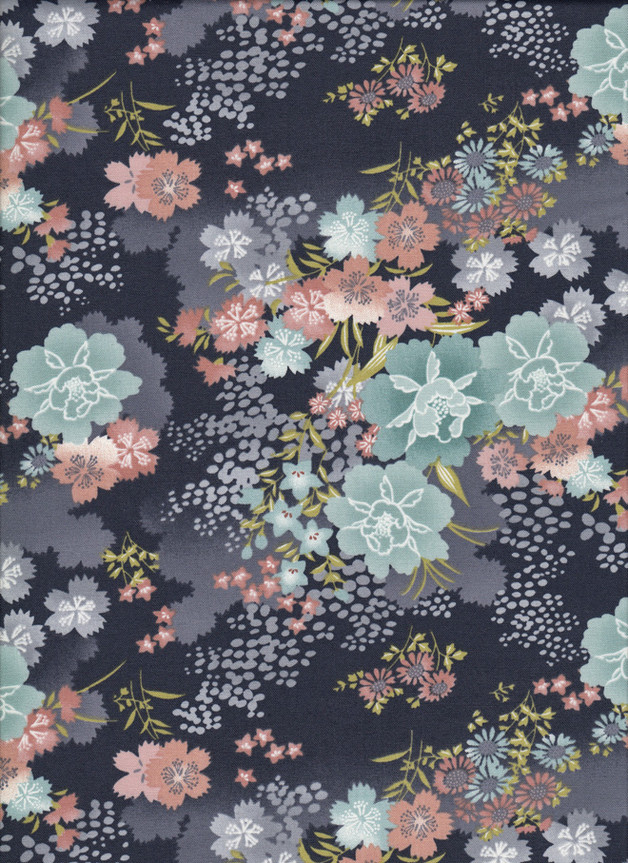 JAPAN BLUMEN Stoff Nr. 160241 - 1 Fat Quarter