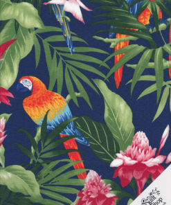 HAWAII BLUMEN und PAPAGEIEN Stoff  Nr. 180724 – Bild 3