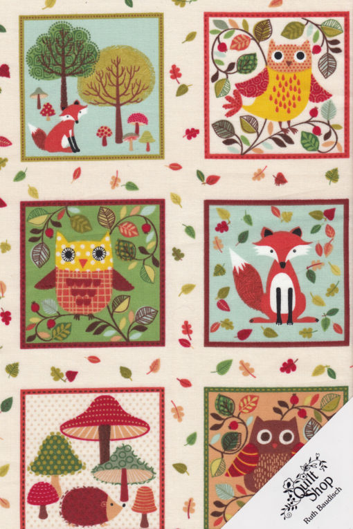 FOREST FRIENDS LABELS - Panel Stoff  Nr. 160246