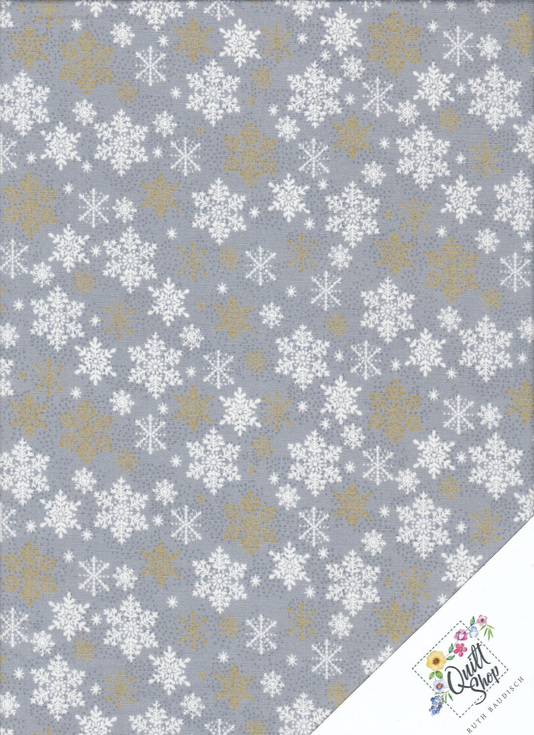 Weihnachtsstoff SCHNEEFLOCKEN 210735