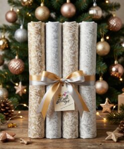 SPAR-SET "X- Mas Glitter" 4 FQ Weihnachts-Stoffpaket Nr. 231122