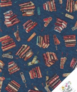 BUCHSTAPEL und LESEZEICHEN Patchworkstoff Nr. 241218