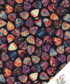 GUITAR PICS  "Rockn Roll Fantasy"  Patchworkstoff Nr. 250308