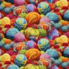 BUNTE WOLLKNÄUEL Patchworkstoff  Nr. 250335