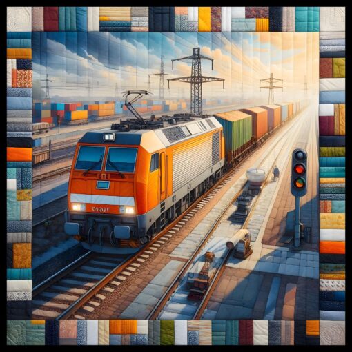 Güterzug im Güterbahnhof DREAMCATCHER Panel Nr. 250613