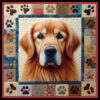 STOFFPANEL GOLDEN Retriever Porträt "DREAMCATCHER" Nr. 250737