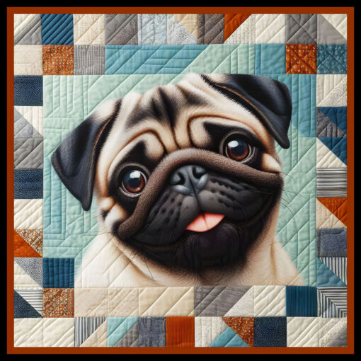 STOFFPANEL MOPS Porträt "DREAMCATCHER" Nr. 250728