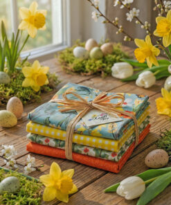 SPAR-SET 4 FQ NARZISSEN und OSTERN Stoffpaket Nr. 260125