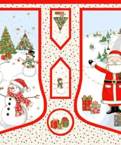 NIKOLAUSSTIEFEL PANEL " Jolly St. Nick Stocking" STOFF  Nr. 250801