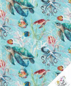 SCHILDKRÖTEN, OKTOPUS, FISCHE Stoff Nr. 260232