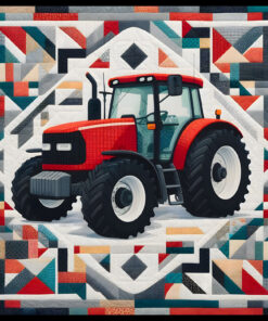 TRECKERKISSEN "Roter Traktor", DIY Nähset, Stoffpaket Nr. 260727 – Bild 2