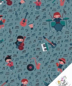 KLEINE MUSIKER  "Jan et Jul"  Baumwollstoff Nr. 260427