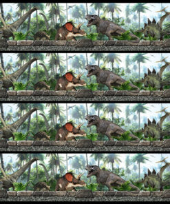 JURASSIC DINO Bordüren Stoff Nr. 210655