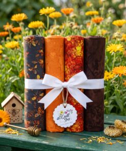SPAR-SET "Herbstsonne & Bienenzauber" 4 FQ Stoffpaket Nr. 261004