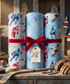SPAR-SET "EISHOCKEY"  3 FQ Stoffpaket Nr. 261026